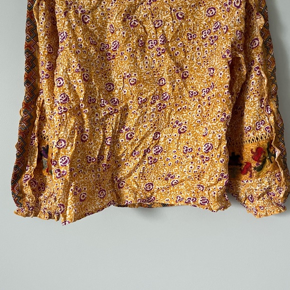 🏷️Anthropologie Maeve Goldie embroidered ruffle blouse - Picture 15 of 17
